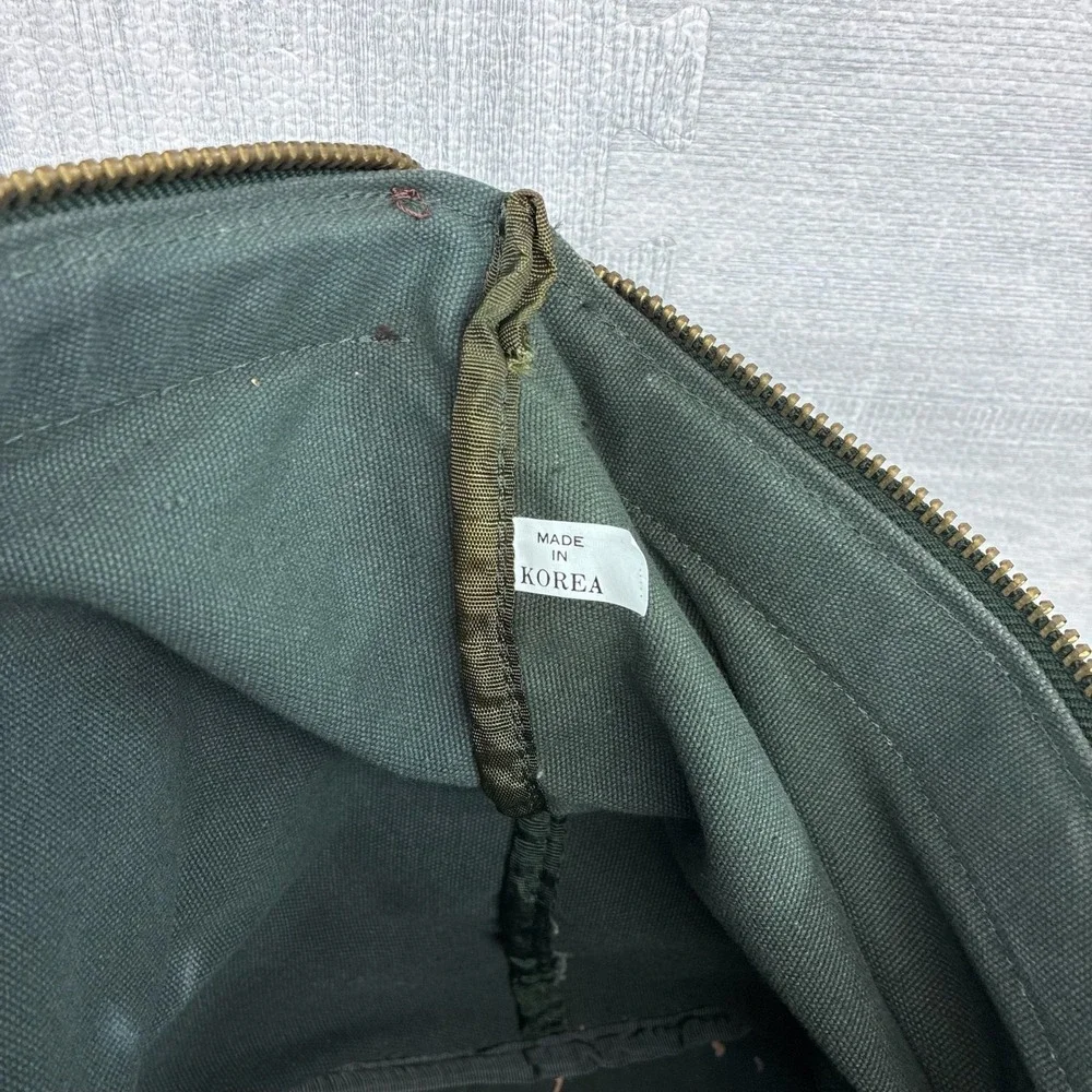 Vintage Orvis Battenkill Duffle Bag Large Separate Bottom Section Canvas Twill